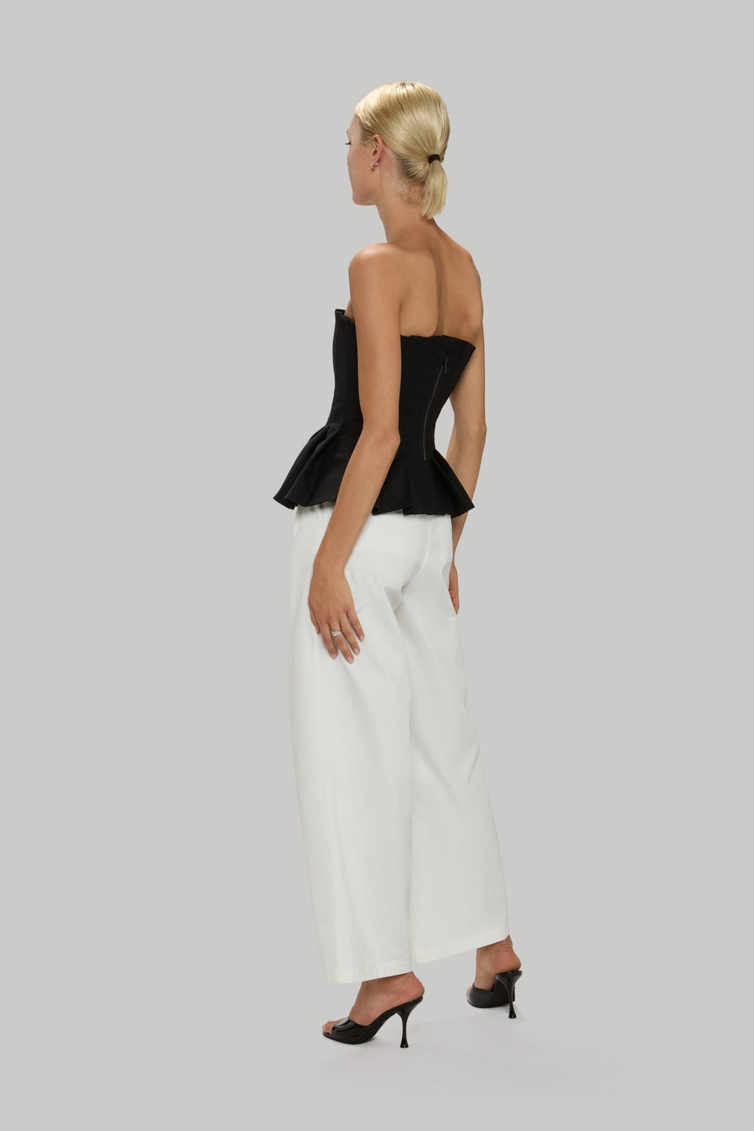 Pleated Denim Tube Top - Jasmine Elaine
