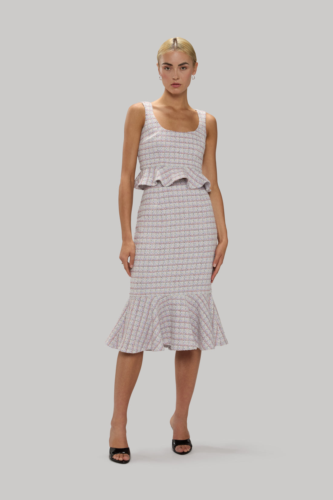 Tweed Peplum Tank - Jasmine Elaine 