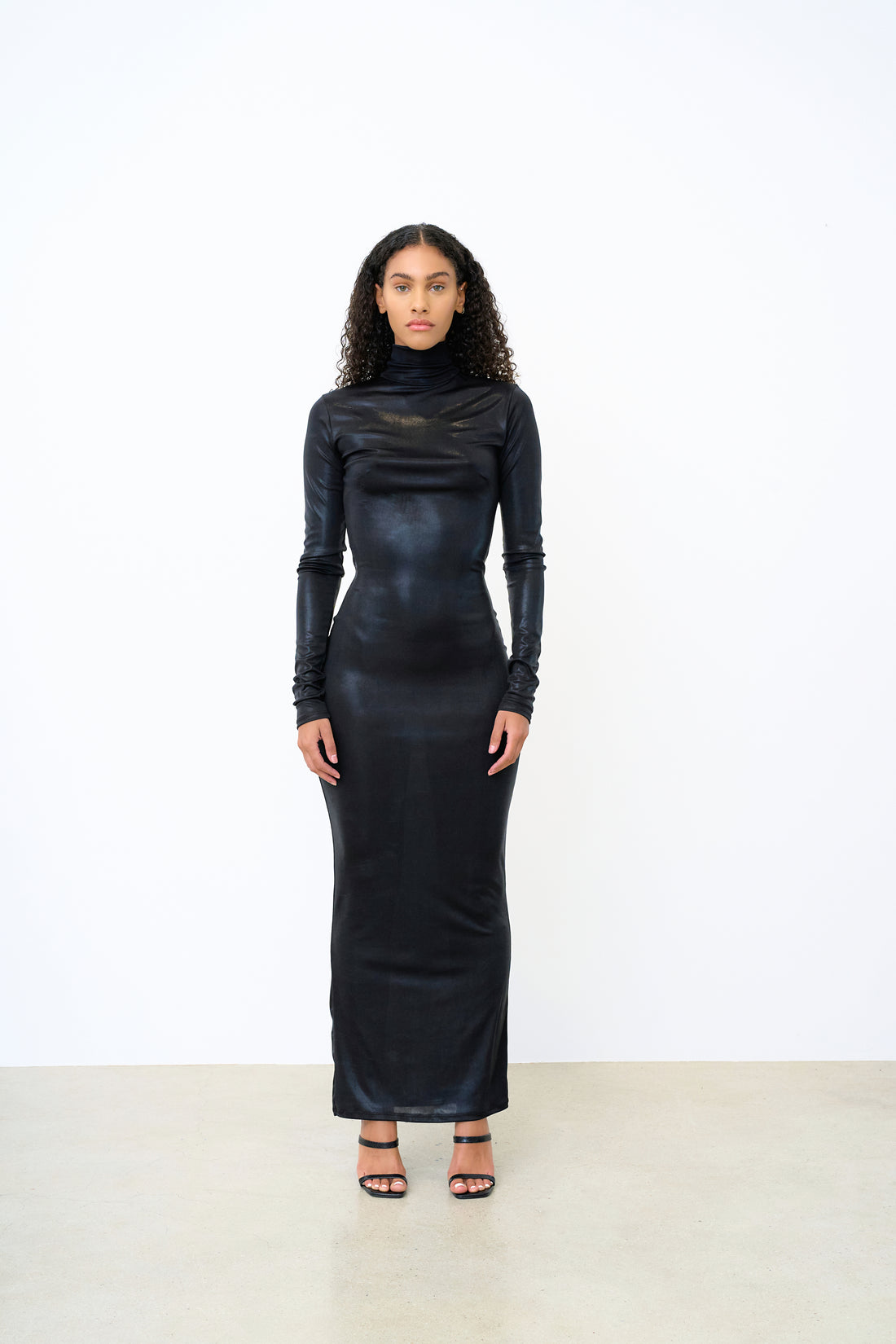 Lamè Turtle Neck Maxi - Jasmine Elaine 