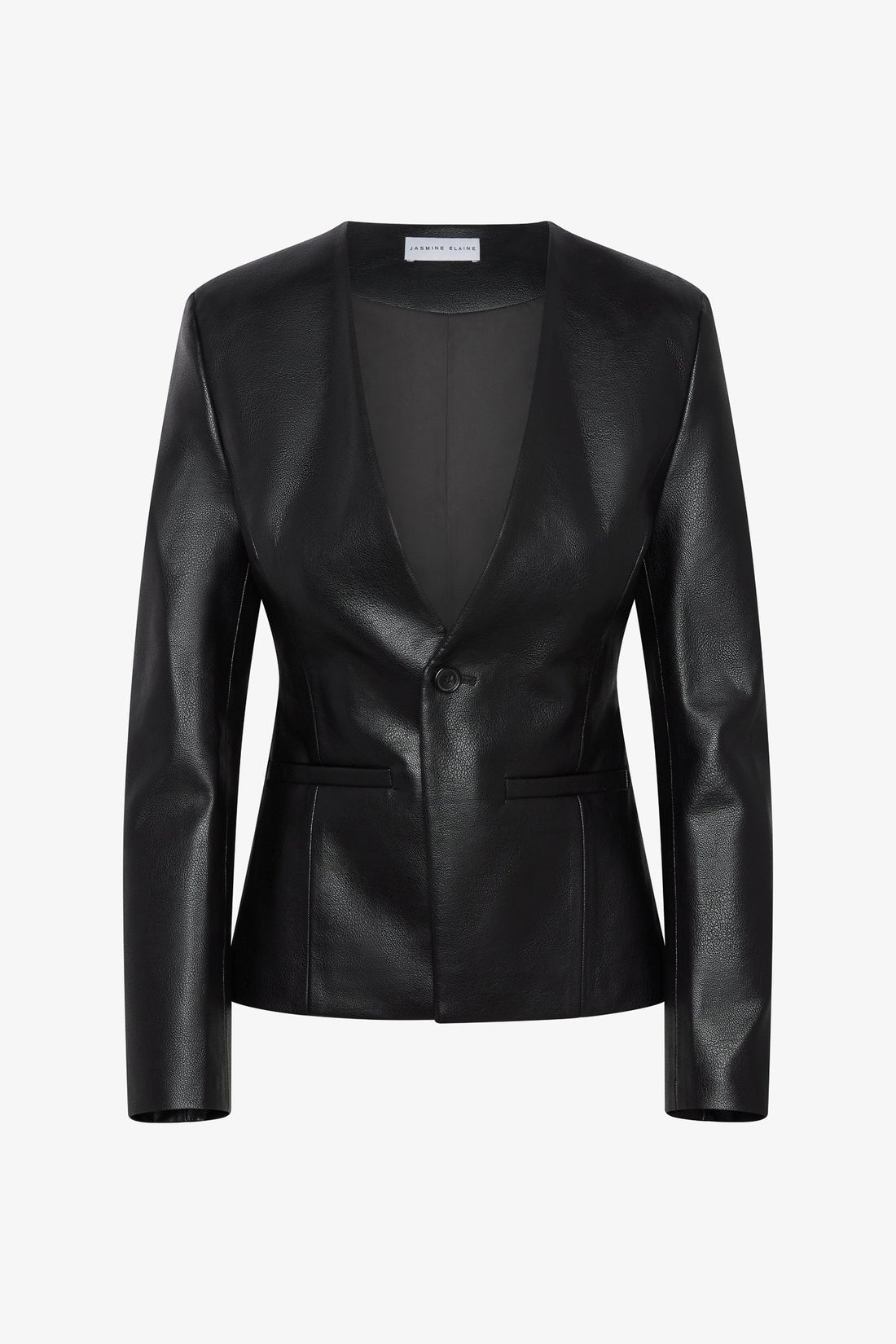 Essential Tailored Leather Blazer - Jasmine Elaine