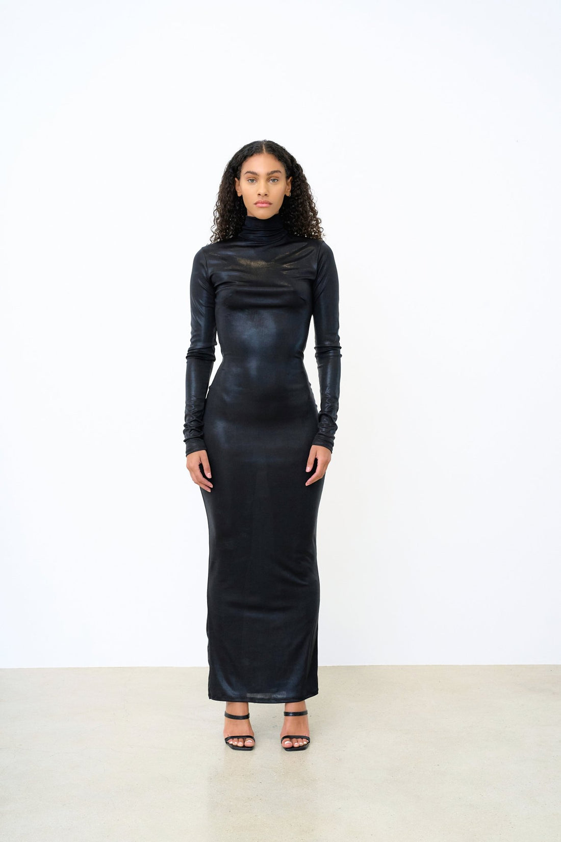 Lamè Turtle Neck Maxi - Jasmine Elaine