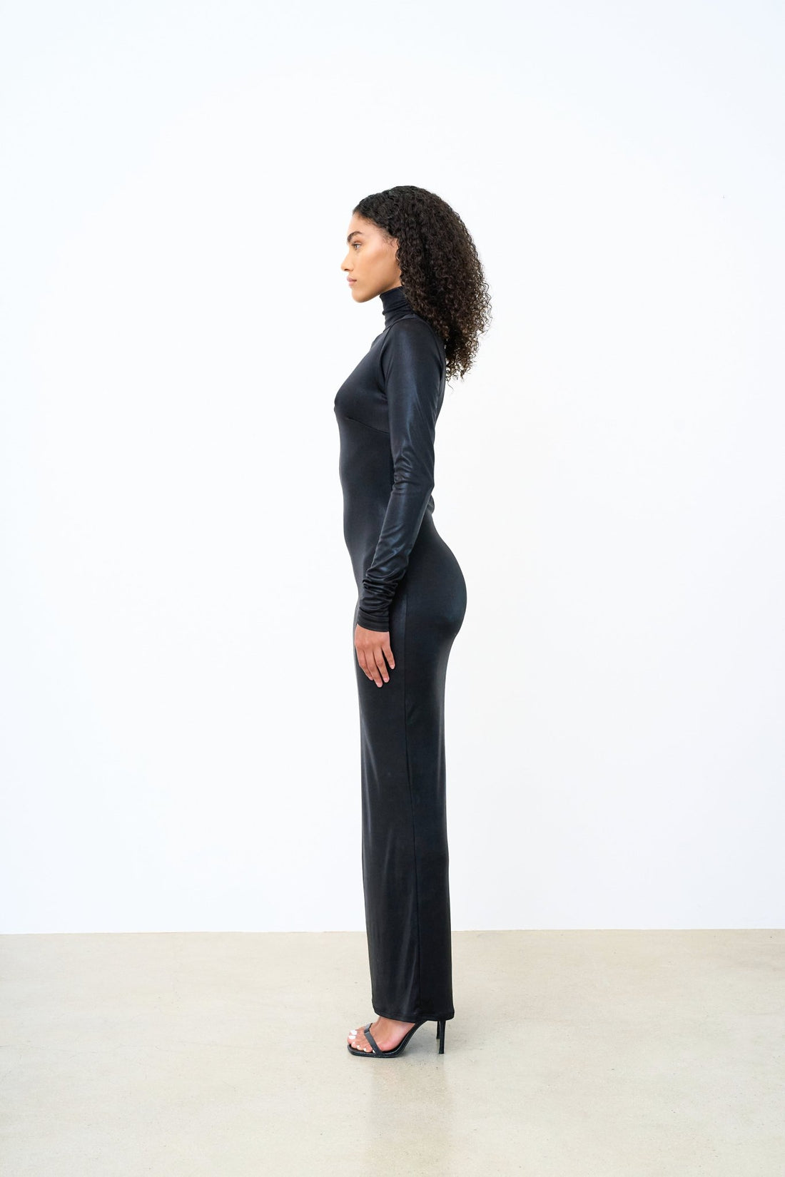 Lamè Turtle Neck Maxi - Jasmine Elaine