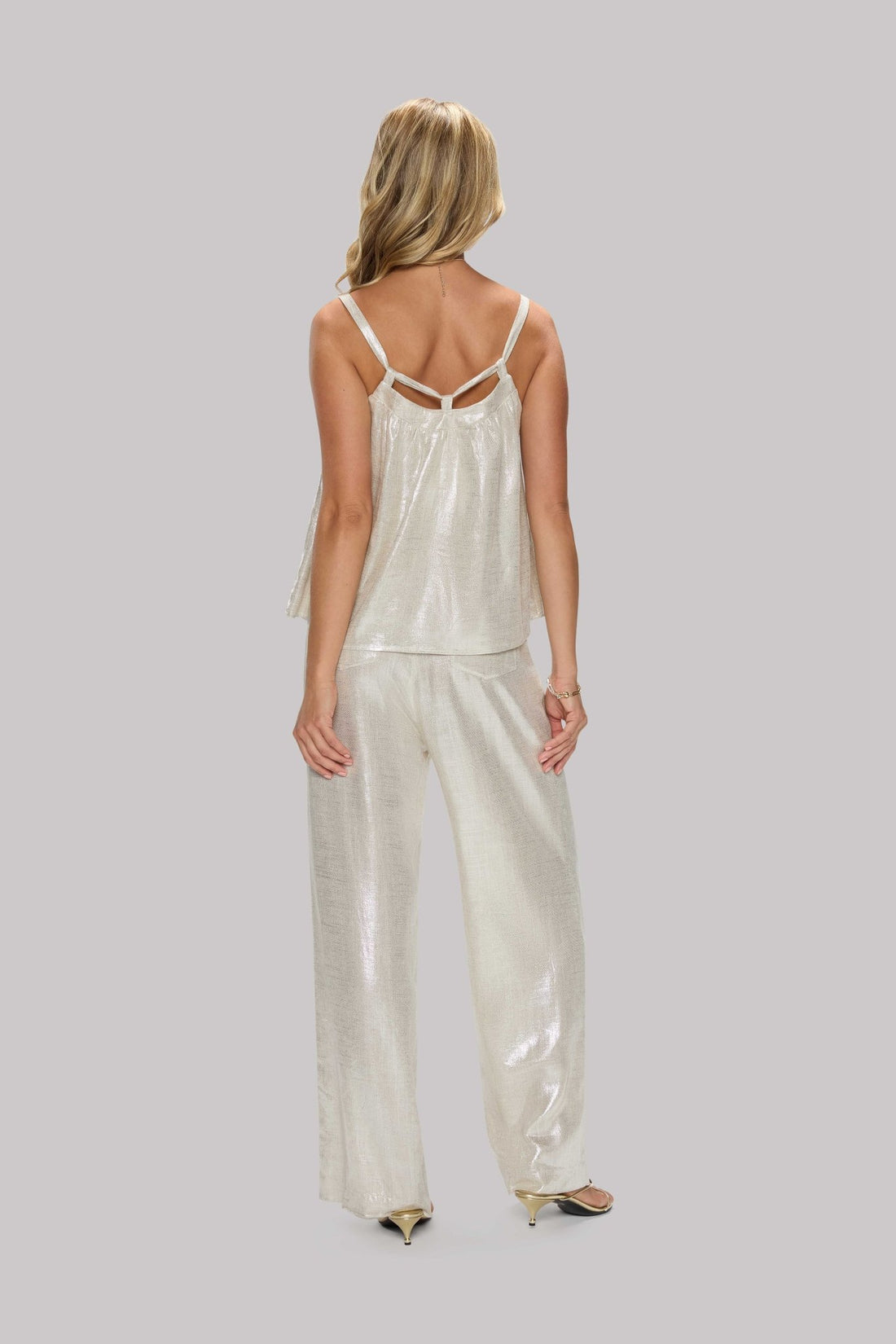 Metallic Linen Pants - Jasmine Elaine
