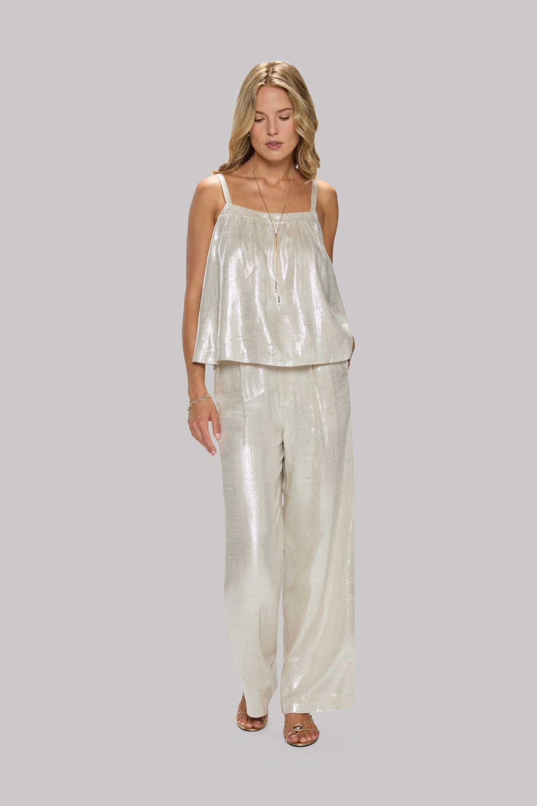 Metallic Linen Top - Jasmine Elaine