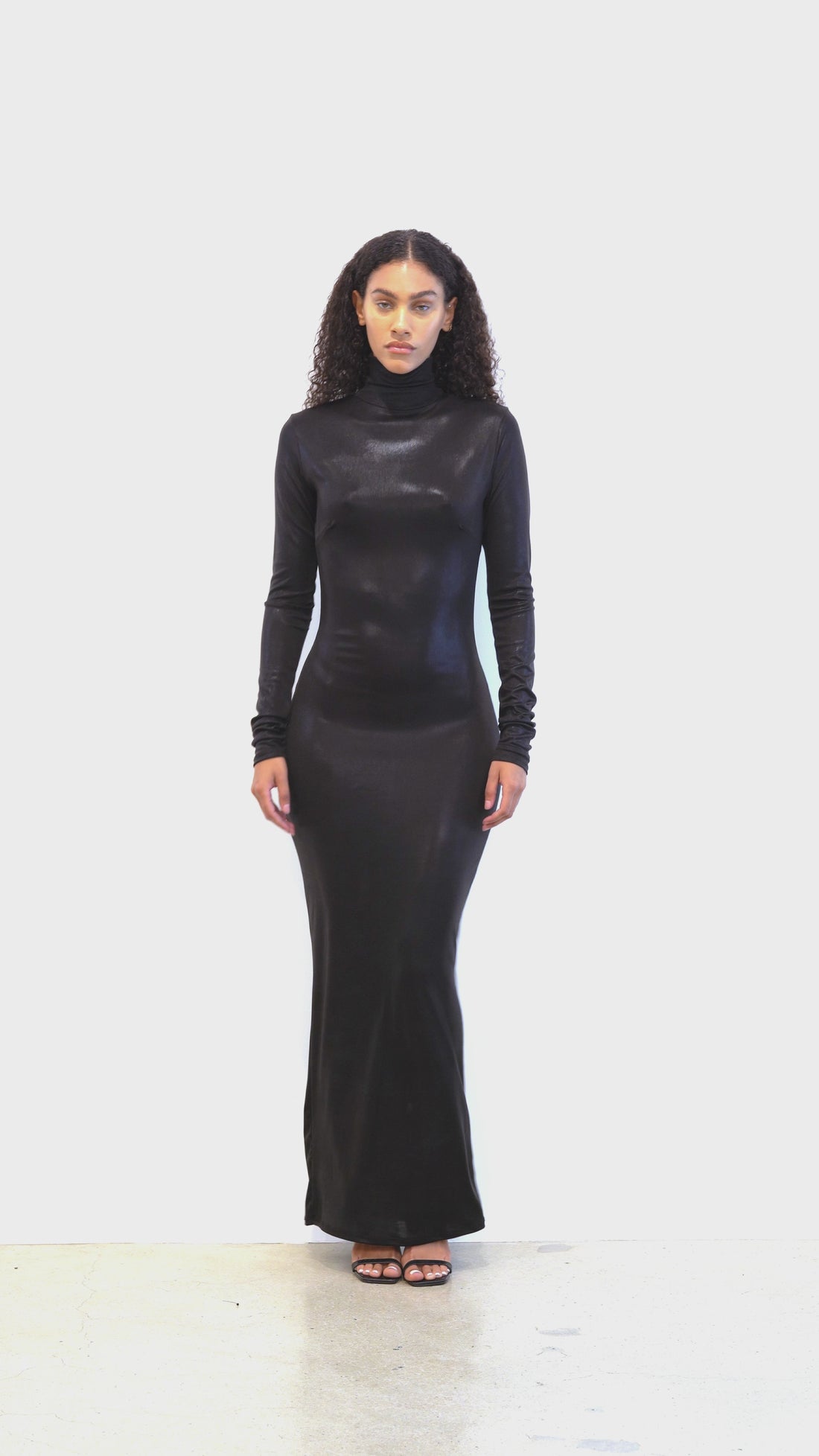 Lamè Turtle Neck Maxi