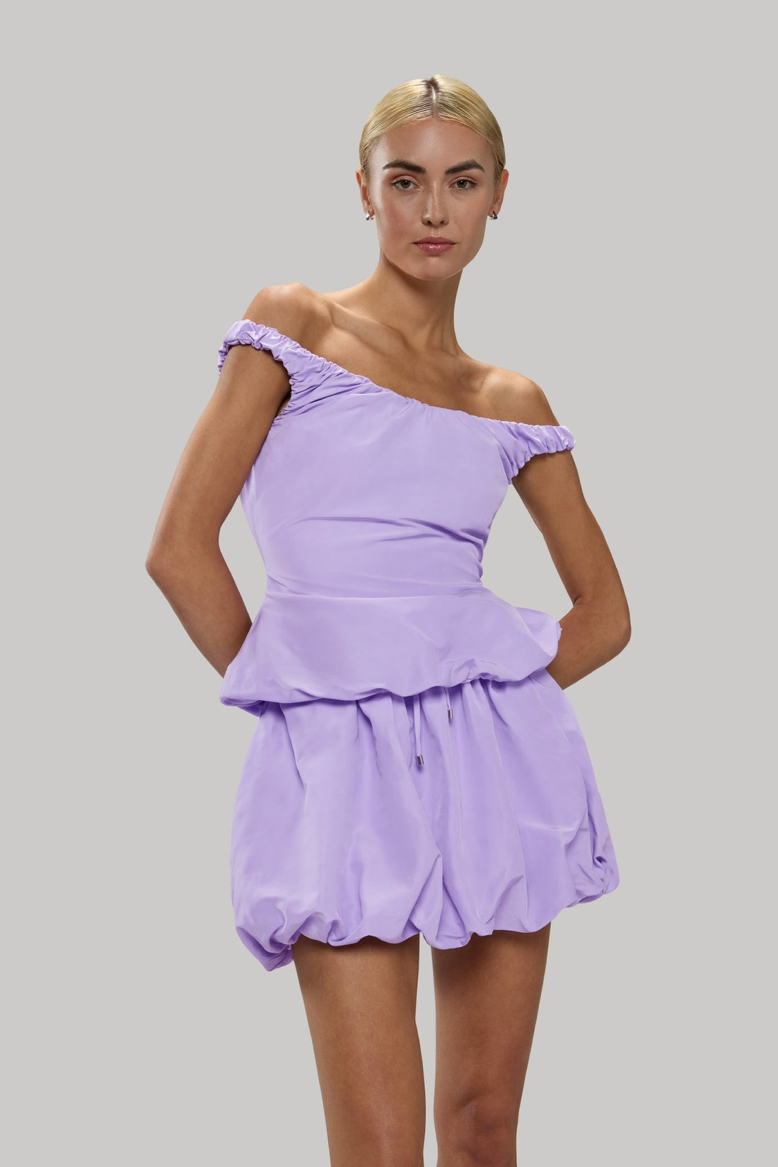Ruched Tank With Balloon Hem - Jasmine Elaine