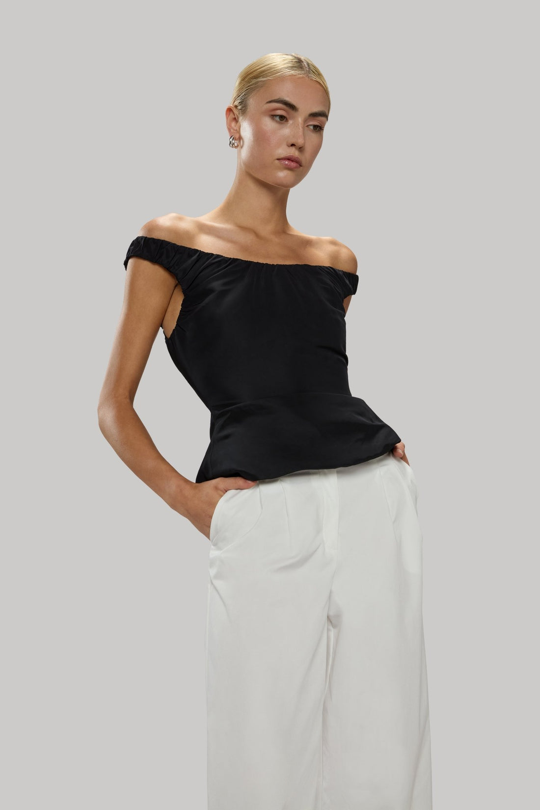 Ruched Tank With Balloon Hem - Jasmine Elaine
