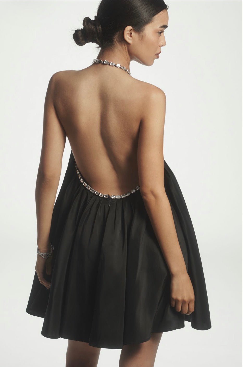 The Embellished Halter Mini - Jasmine Elaine