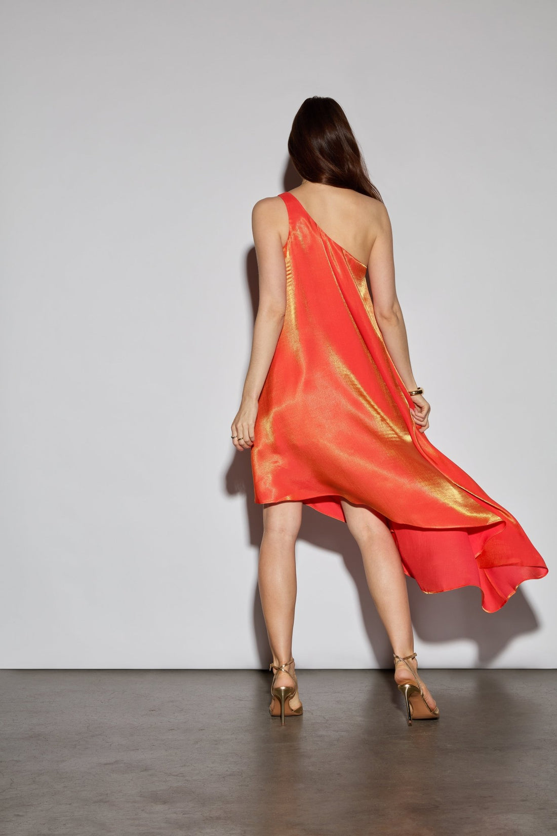 The Metallic Asymmetrical Dress - Jasmine Elaine