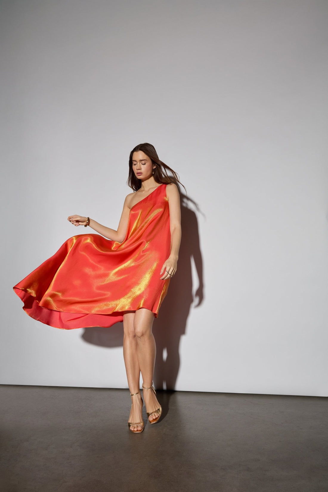 The Metallic Asymmetrical Dress - Jasmine Elaine