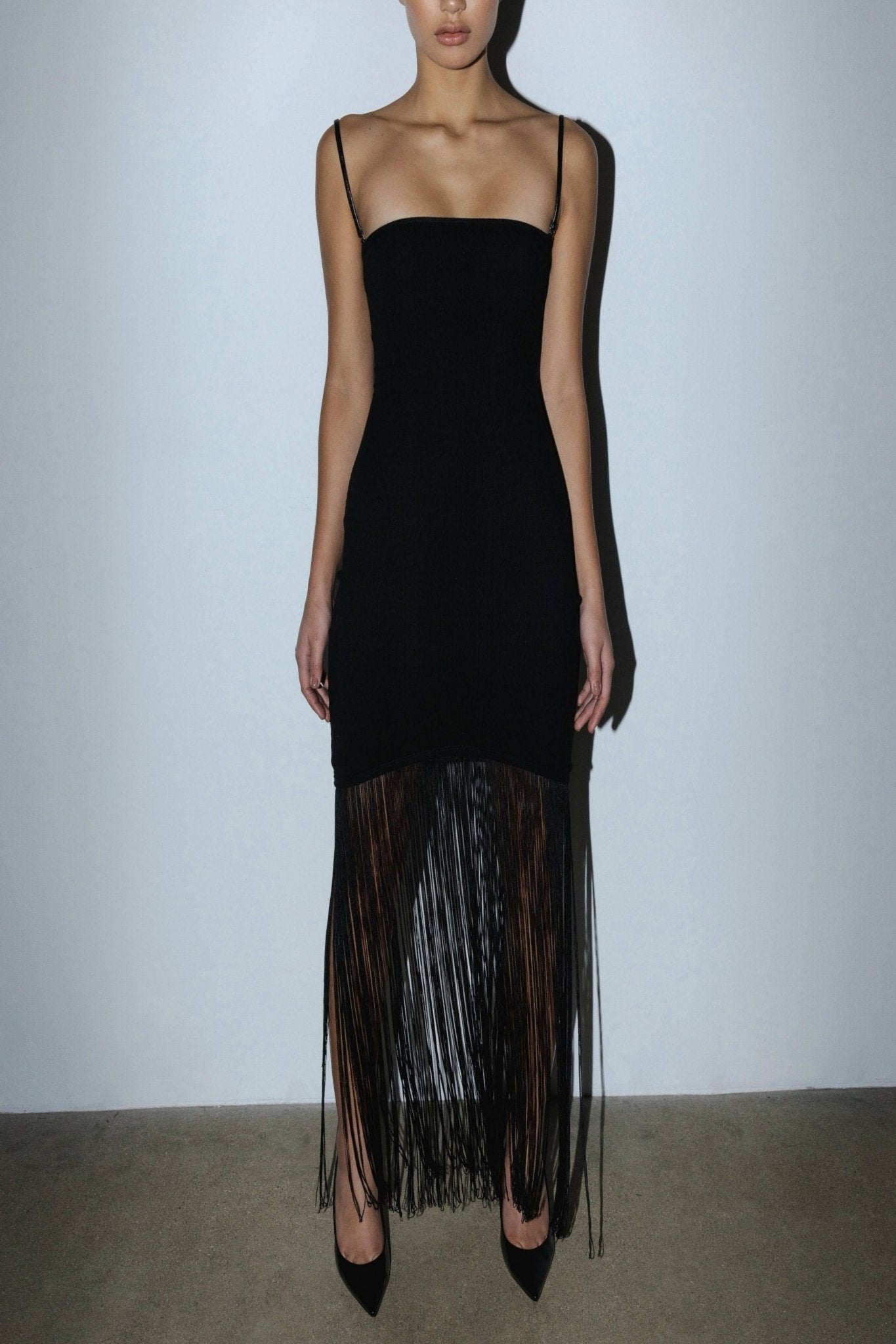 ACKA. lame fringe puff dress サイズ2 lame fringe puff dress – Acka online store